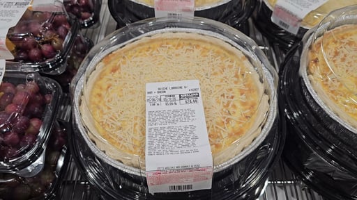 Quiche Lorraine with Ham, Bacon, & Onions Per Lb