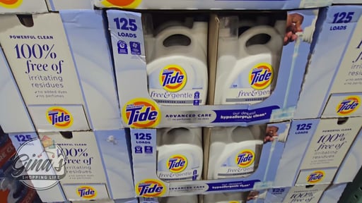 Tide Advanced Care Liquid Laundry Detergent, Free & Gentle, 125 Loads, 154 fl oz