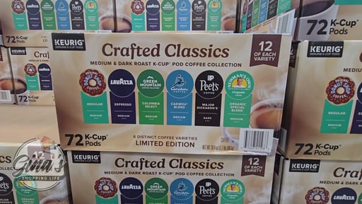 Keurig Crafted Classics Medium & Dark Roast K-Cup Pods Variety Pack, 72 Count