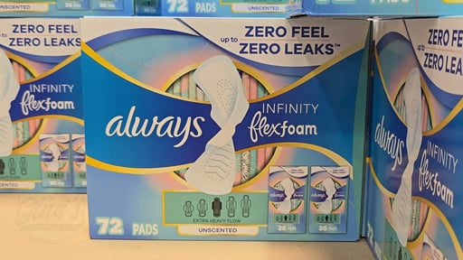 Always Infinity FlexFoam Extra Heavy Flow Unscented Pads, 72 CT