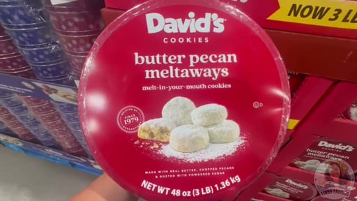 David's Cookies Butter Pecan Meltaways 3 lbs
