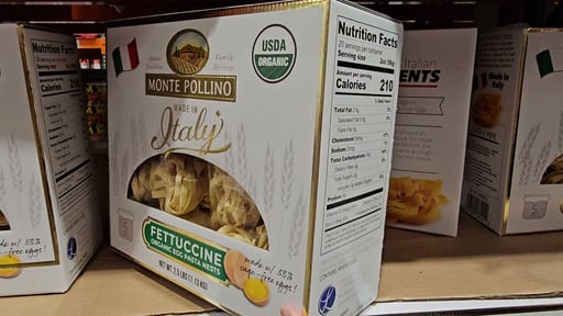 Monte Pollino Organic Fettuccine Egg Pasta