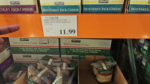 Kirkland Signature Shredded Mozzarella Cheese