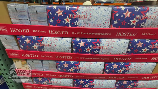 Hosted Americana Printed Napkins, 200 CT / 3 Ply