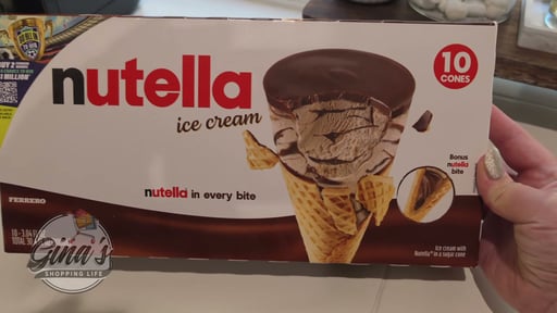 NUTELLA ICE CREAM CONE 10/3.04 OZ