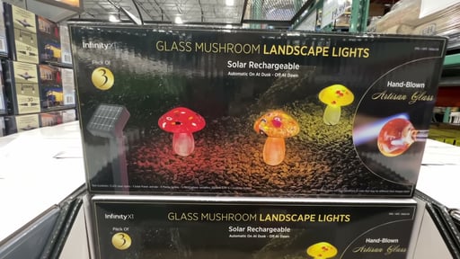Infinity X1 Solar Glass Mushroom Lights 3-Pack