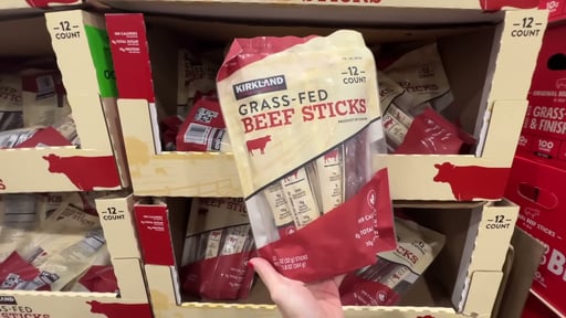 Kirkland Signature Grass Fed Beef Sticks, 12 Count