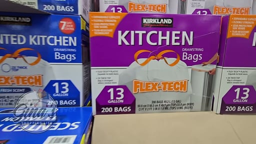 Kirkland Signature Flex-Tech Kitchen Bags, 200 Count / 13 Gallon
