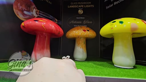 Infinity X1 Solar Glass Mushroom Lights 3-Pack