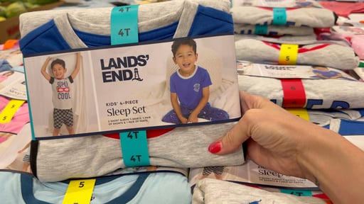 Lands' End Kids' 4-Piece Pajama Set