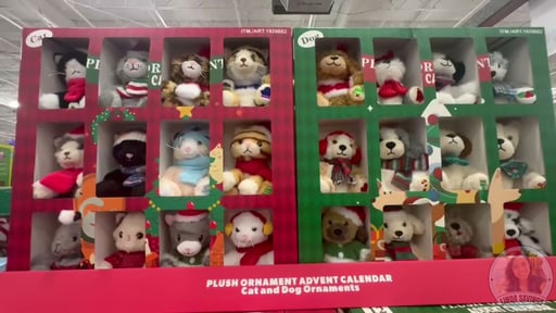Plush Ornament Advent Calendar, Set of 12