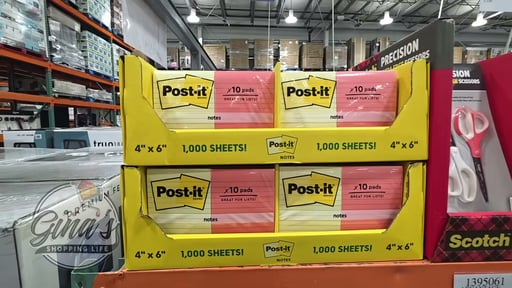 3M Post-it Notes 4"x6" 10PK/1000 Sheets