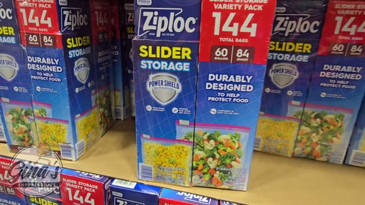Ziploc Slider Storage Bag, Variety Pack, 144-Count
