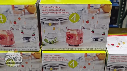 Pandex 14oz Fruit Icon Glass 4-Pack