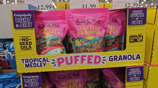 Bake Ride Puffed Granola Tropical Medley