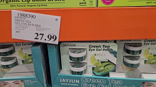 JAYJUN Green Tea Gel Eye Patches, 60 Pairs, 2-Pack