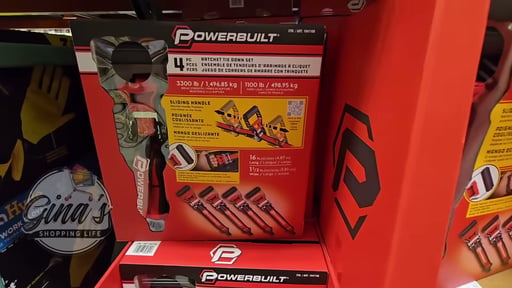 Powerbuilt Ratchet Tie Downs 4-Piece 1.5" x 16'