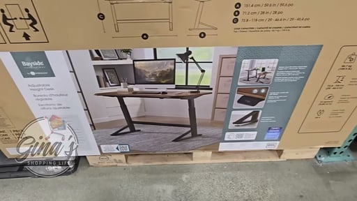 Bayside Furnishings Teagan 60" Adjustable Height Desk