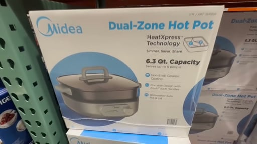 Midea 6.3qt Dual Zone Hot Pot