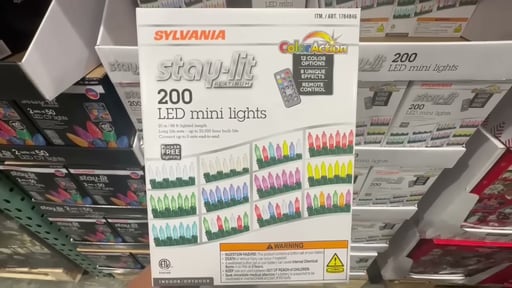 Sylvania Stay-Lit Color Action Light String 200 Count