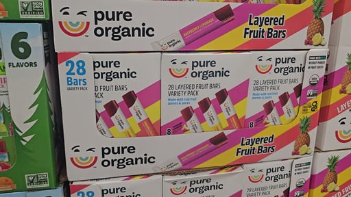 Pure Organic Layered Fruit Bars, Variety Pack, 28 Count, 0.63 oz Each