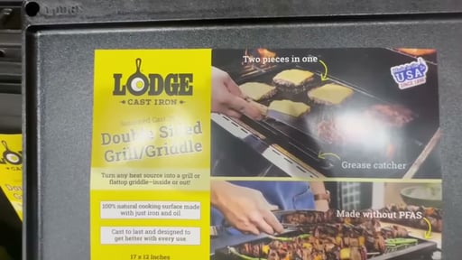Lodge Seasoned Cast Iron Reversible Grill/Griddle