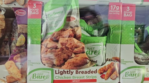Just Bare Spicy Breaded Chicken Strips 3 Pounds