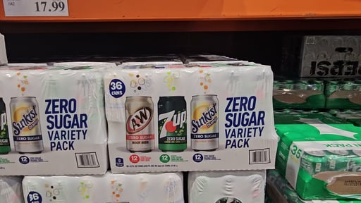 7UP, A&W & Sunkist Zero Sugar Variety 36 CT / 12 oz