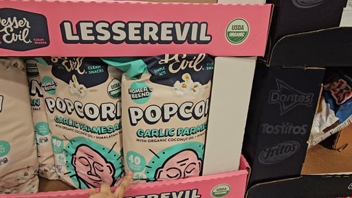 Lesser Evil Organic Garlic Parm Popcorn