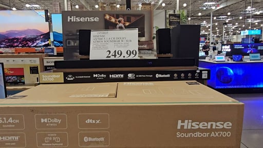 Hisense AX700 5.1.4 CH Dolby Atmos Soundbar with Sub