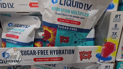 Liquid I.V. Sugar-Free Hydration Multiplier Ring Pop Cherry, 30 Count