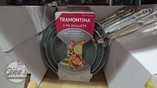 Tramontina 3-Piece Stainless Steel Ceramic Fry Pans