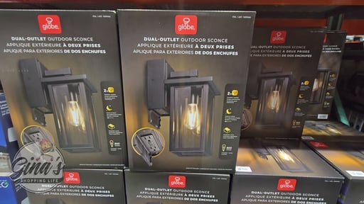 Globe Electric Outdoor Sconce with GFCI Outlet