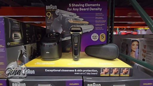Braun Series 9 Sport+ Electric Shaver with Clean & Charge Station and PowerCase