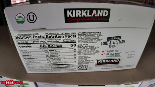 Kirkland Signature Organic Fruit & Vegetable Pouches 24-pack