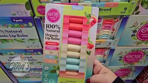 eos Natural USDA Organic Lip Balm, 9 Sticks Assorted Flavors