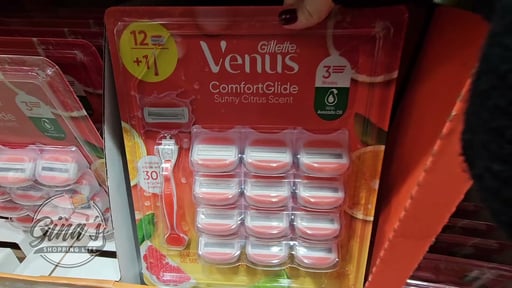 Gillette Venus Comfort Glide Sunny Citrus, 1 Razor + 12 Cartridges