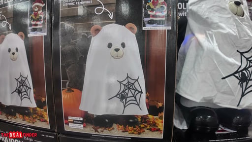 23.6" Holiday Bear with Ghost Costume and LED Lights