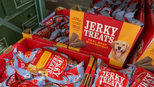 Jerky Treats Beef Flavor Dog Snacks 60 oz (3.75 lbs)