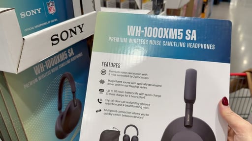 Sony WH-1000XM5 Wireless Noise-Cancelling Over-the-Ear Headphones with Soft Case