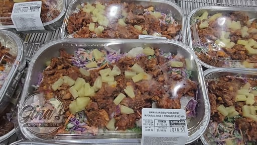 Hawaiian BBQ Pork Bowl with Garlic Ginger Rice & Pineapple per lb