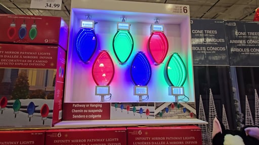 9" LED Infinity Mirror Pathway Lights, Set of 6