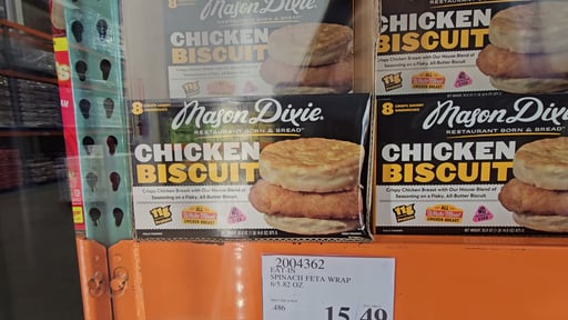 Mason Dixie Chicken Biscuit Sandwiches, 8 Count (1.92 lbs)