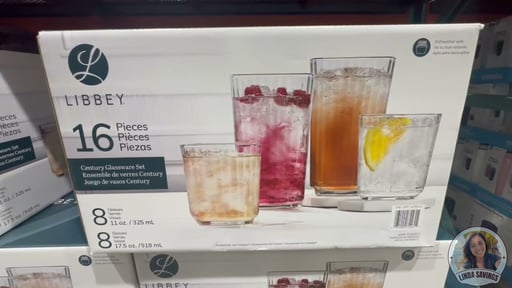 Libbey Fluted Glassware 16-Piece Set