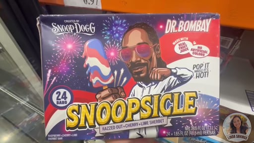 Dr. Bombay Snoopsicle Raspberry Cherry Lime Sherbet Bars, 24 x 1.65 oz