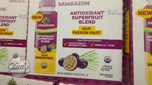 Sambazon Organic Açaí Passion Fruit Antioxidant Superfruit Blend, 6 x 12 fl oz