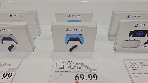 Sony PS5 DualSense Controller & Charger Bundle - Starlight Blue