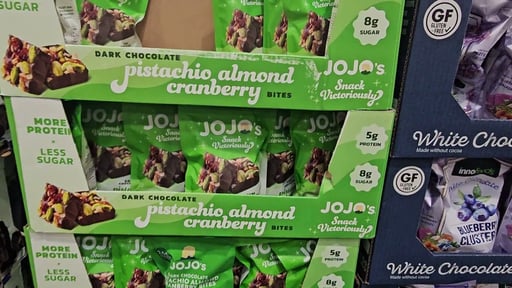 Jojo's Dark Chocolate Pistachio Almond Cranberry Bites