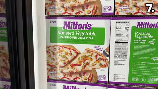 Milton's Roasted Vegetable Cauliflower Crust Pizza