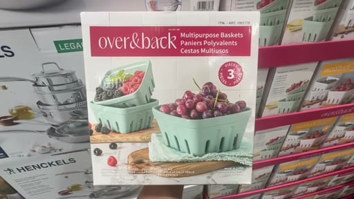 over&back 3-Piece Multipurpose Baskets